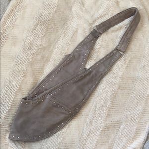 Studded gray Sash Bag regular size